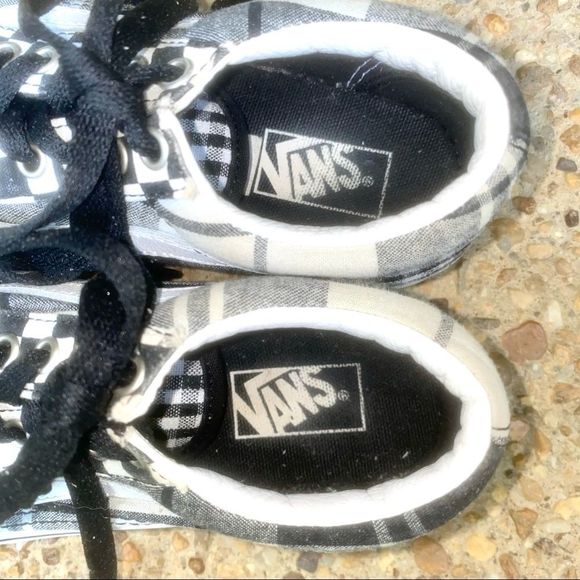 Kids Vans Platform Old Skool Plaid Checkered Shoes Size 1.5 - Picture 5 of 8